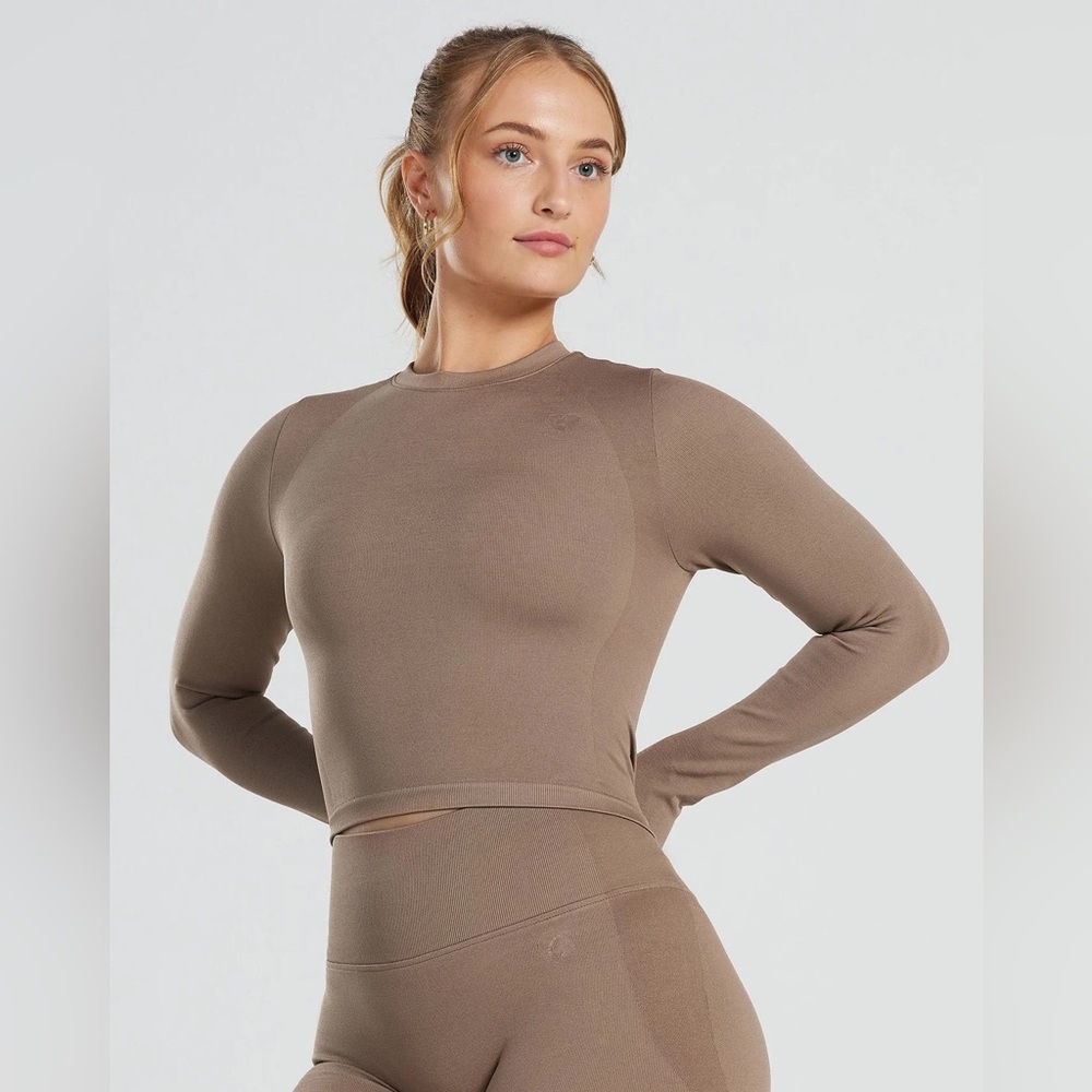 Women’S Best Motion Seamless Long Sleeve Midi Top, Caribou